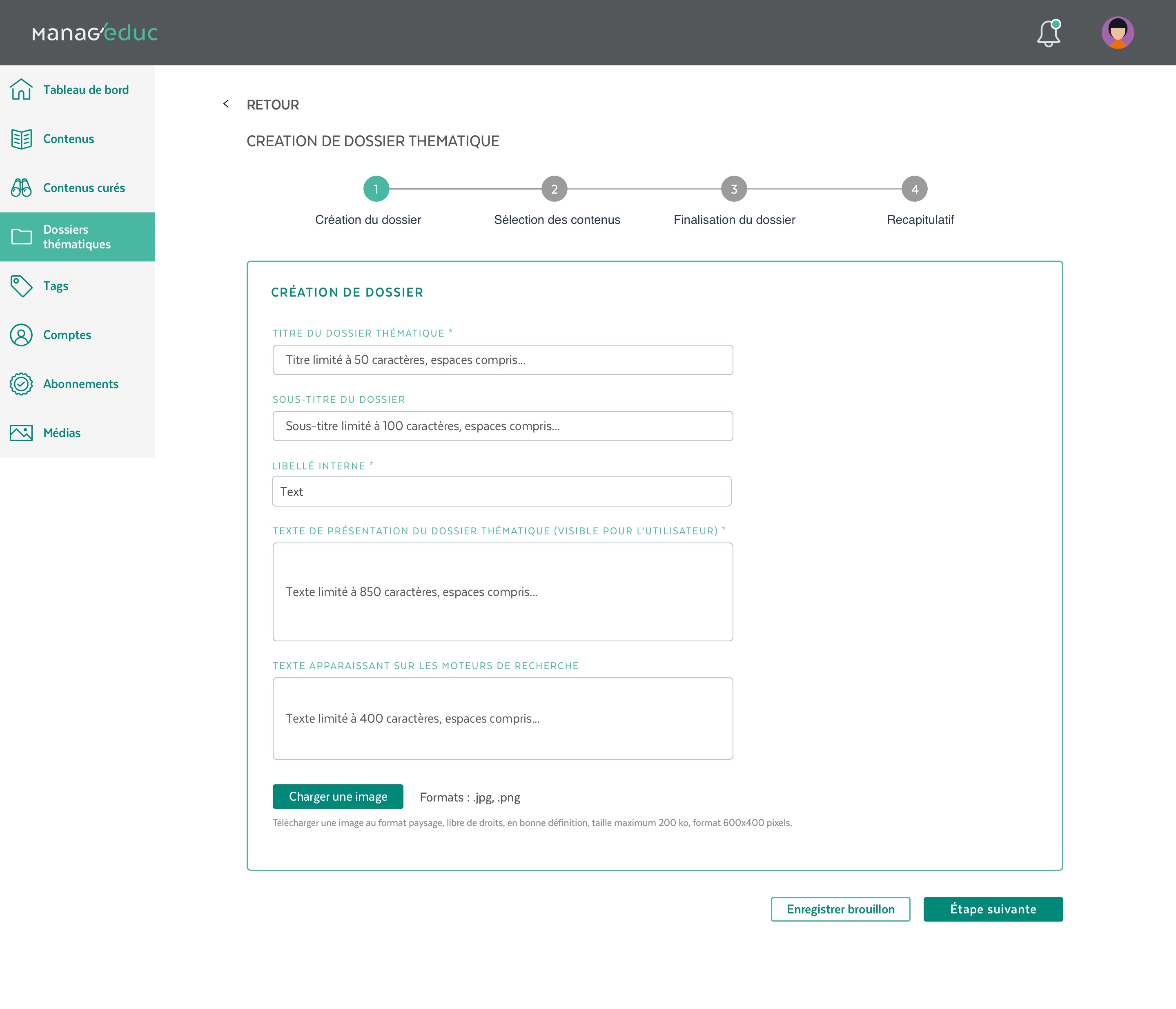 Manageduc Education pack creation