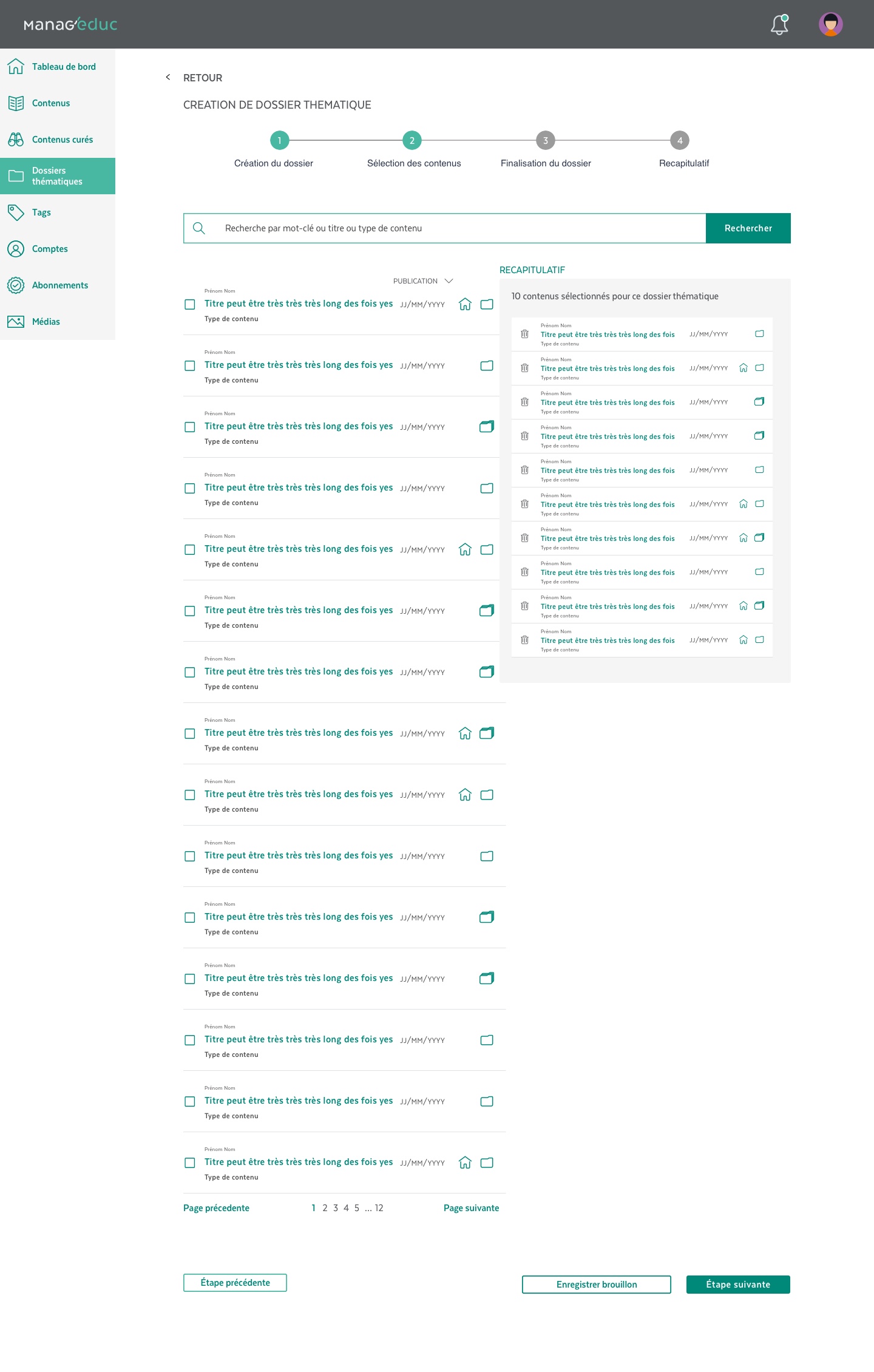 Manageduc Education pack creation