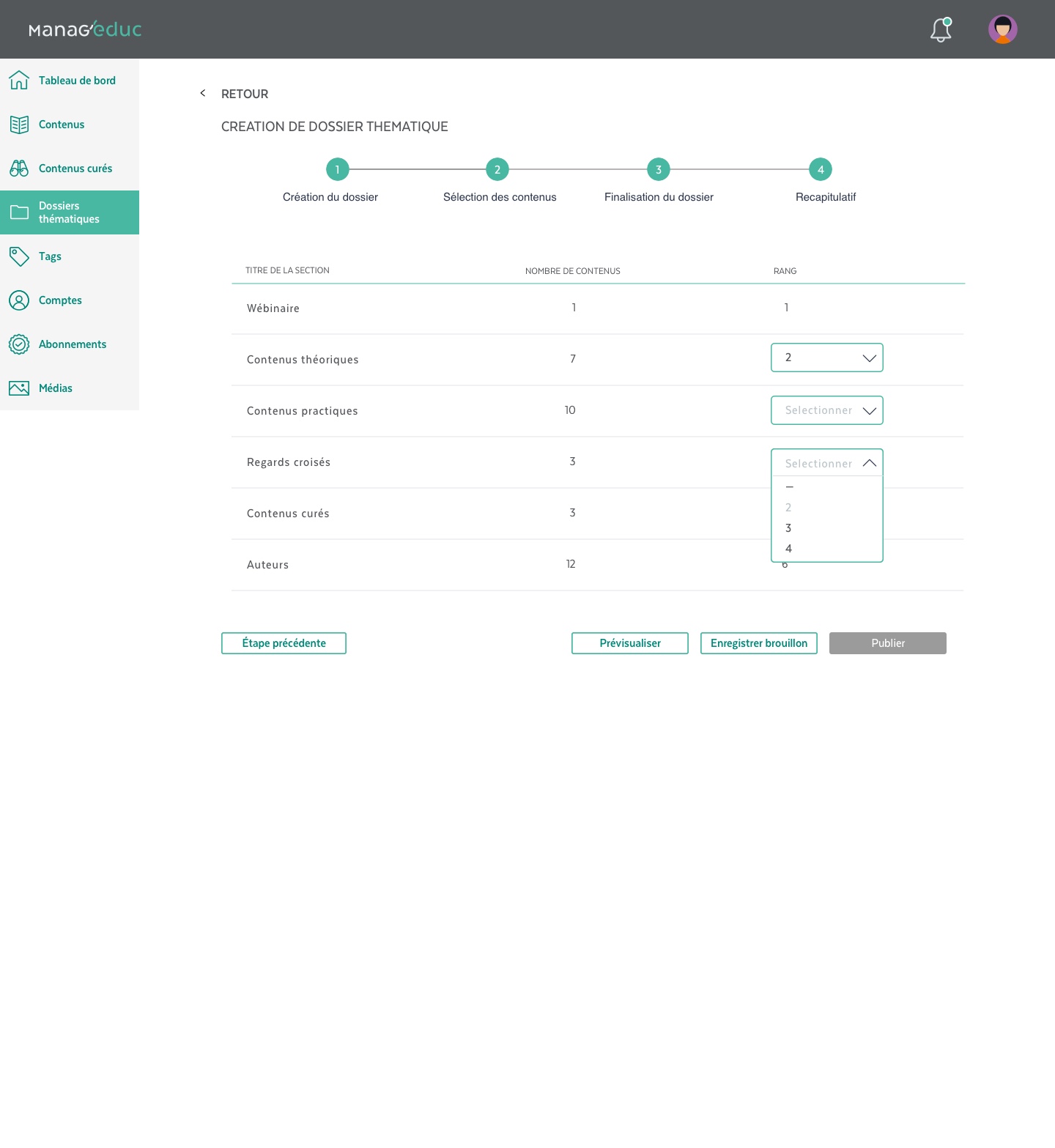 Manageduc Education pack creation