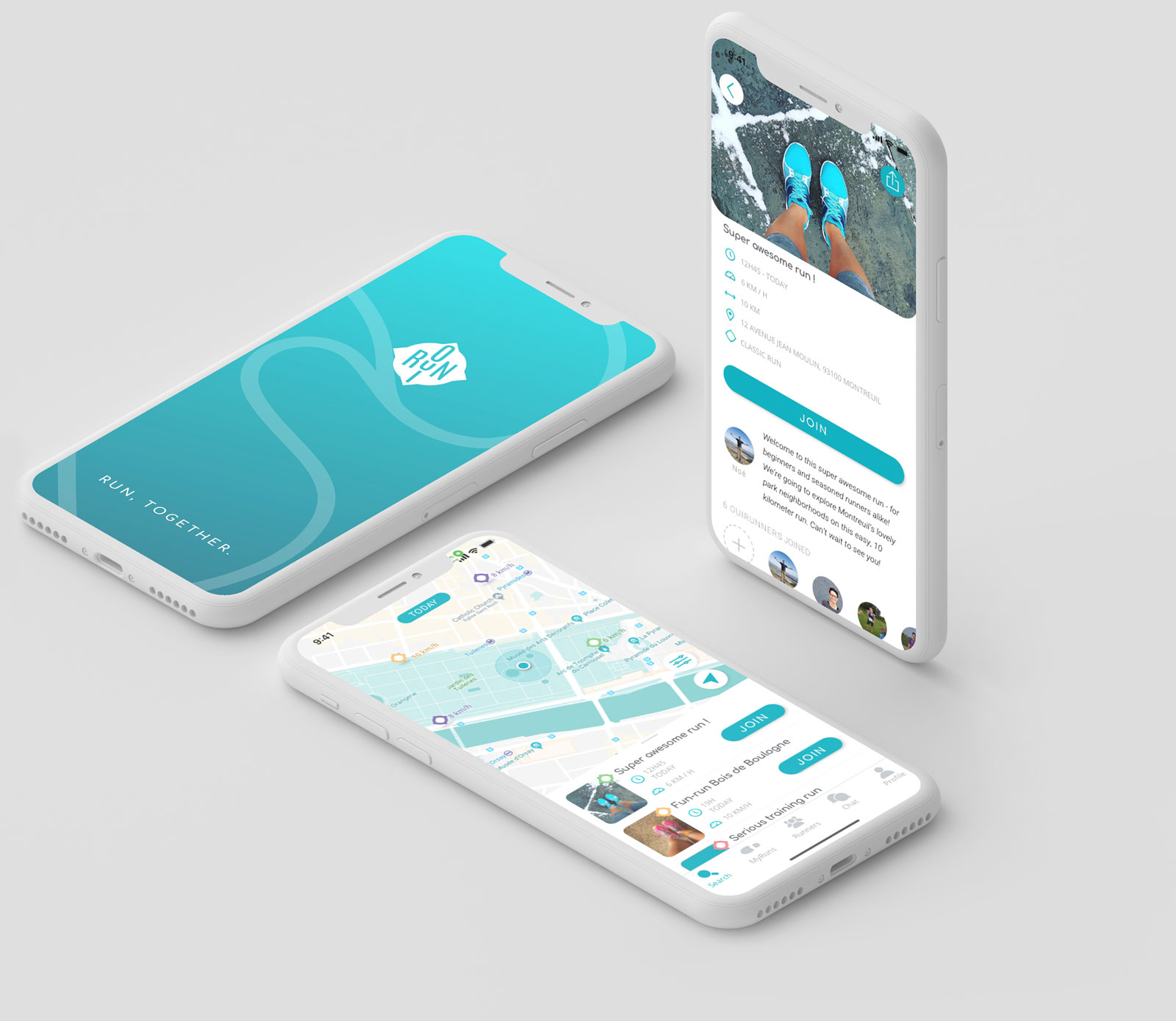 OuiRun app overview